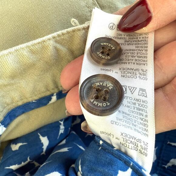 Tommy Bahama Cargo Shorts Khaki Cotton Blend Relaxed Fit Utility Pockets 30 - Picture 5 of 6